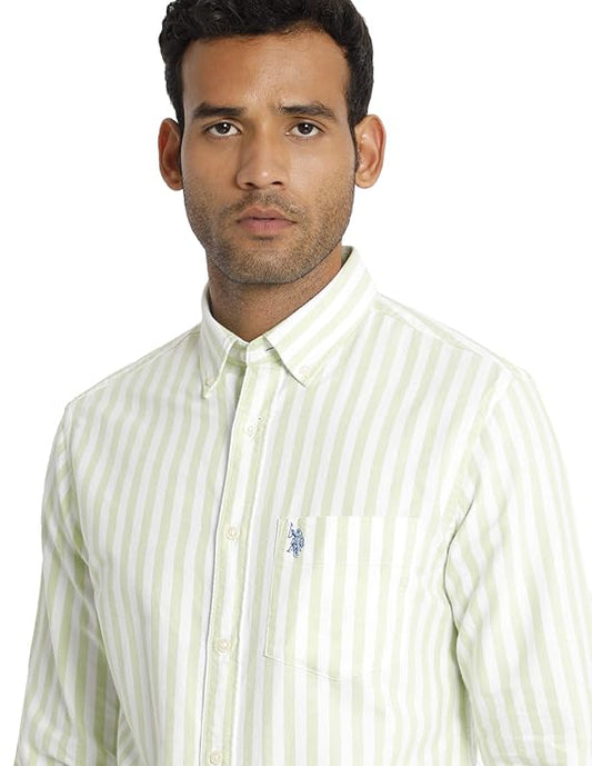 U.S. POLO ASSN. Men's Solid Regular Fit Button Down Shirt