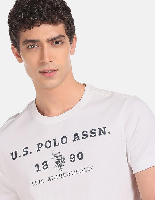 U.S. POLO ASSN. Men Comfort Fit Brand Print I683 Regular Fit T-Shirt - Pack of 1