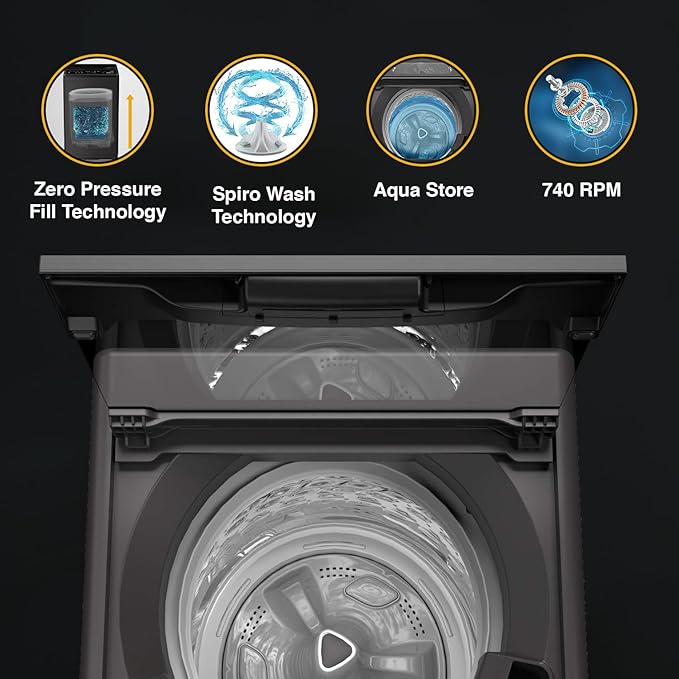Whirlpool 7 kg Magic Clean 5 Star Fully Automatic Top Load Washing Machine Grey (MAGIC CLEAN 7.0 GENX GREY 5YMW)