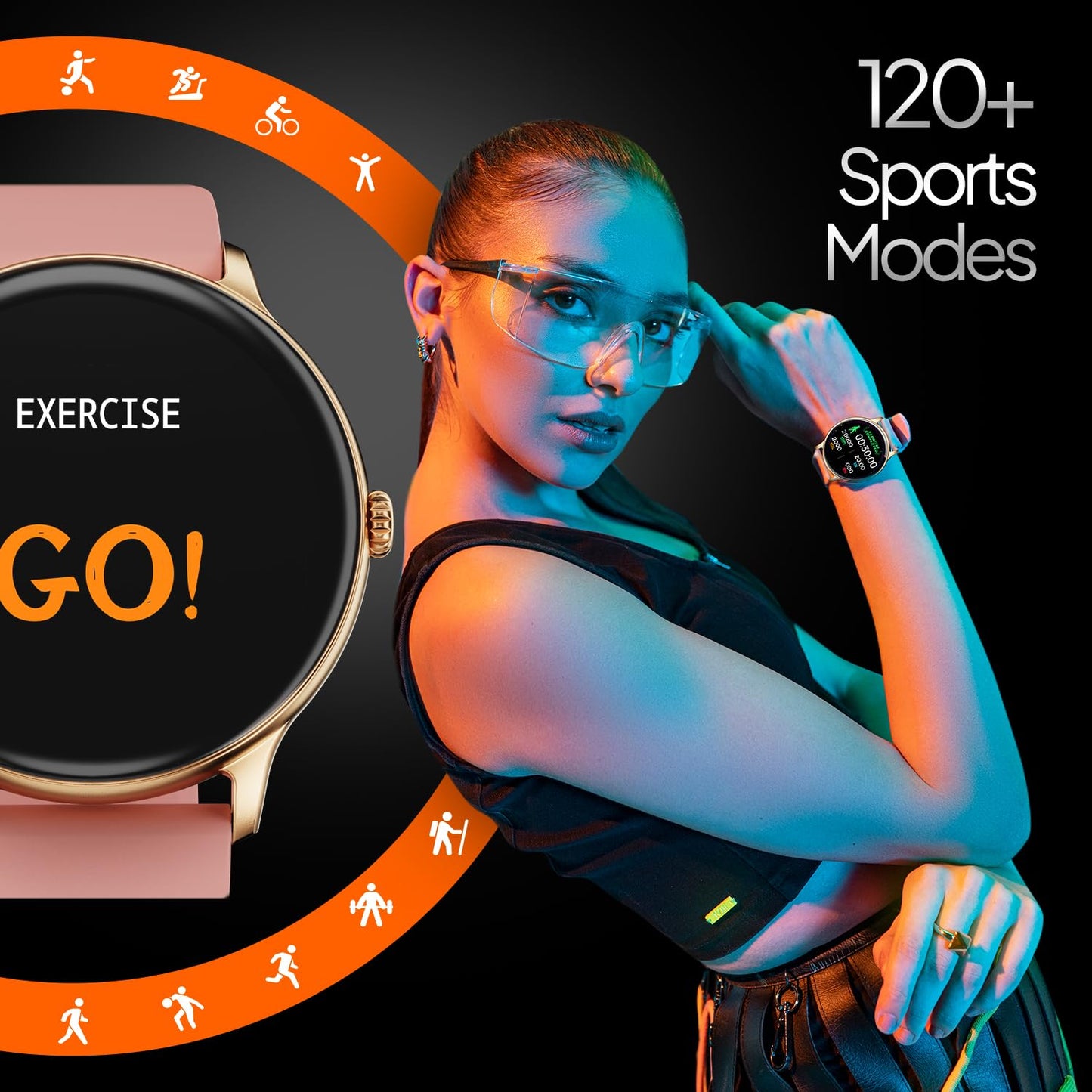 Fire-Boltt Phoenix Pro Smart Watch 1.39 inch Bluetooth Calling, AI Voice Assistant, Metal Body with 120+ Sports Modes, SpO2, Heart Rate Monitoring (Pink)