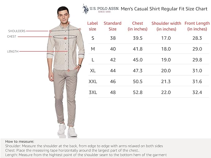 U.S. POLO ASSN. Men's Regular fit Casual Shirt