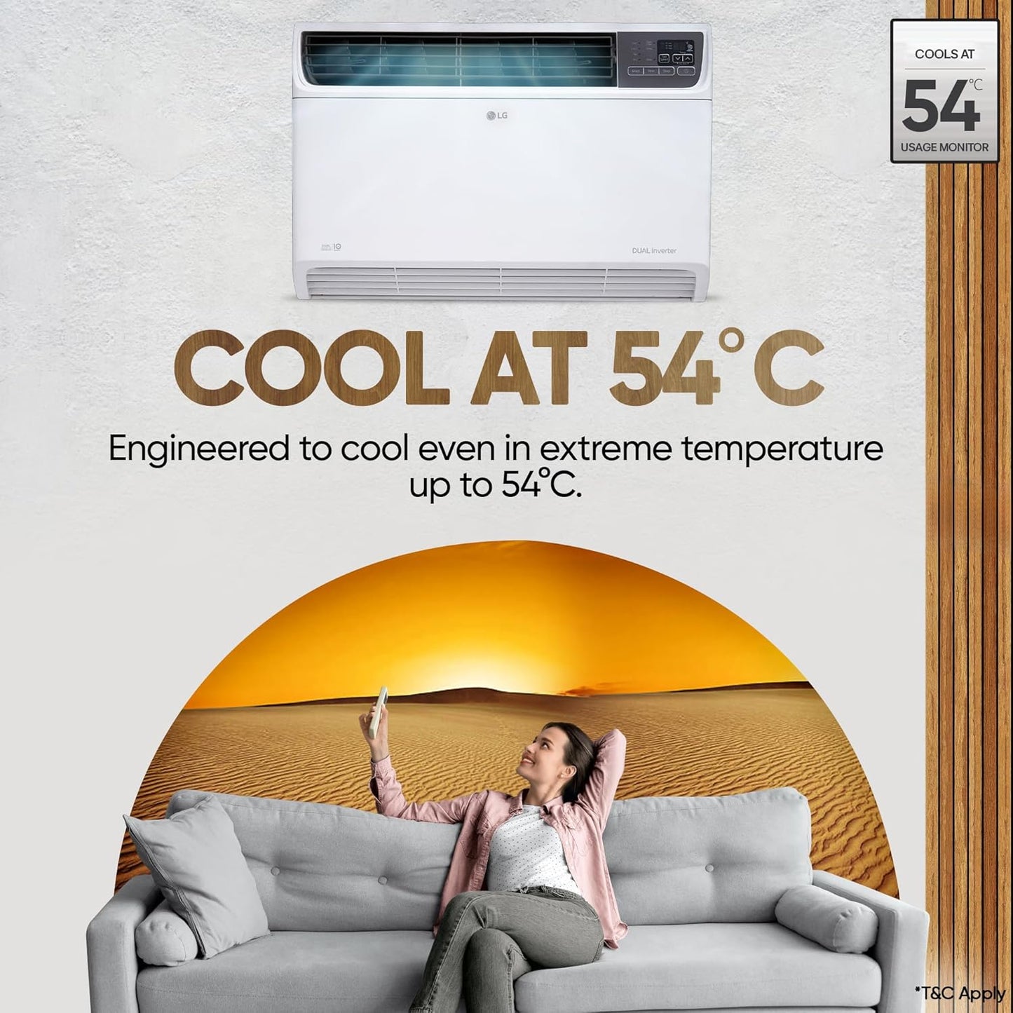 LG 1.5 Ton 3 Star DUAL Inverter Window AC (Copper, Convertible 4-in-1 cooling, 4 Way Air Swing, HD Filter, UW-Q18WUXA, White)