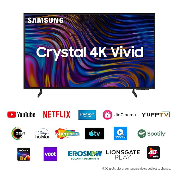 Samsung 108 cm (43 inches) 4K Ultra HD Smart LED TV UA43DUE70BKLXL (Black)