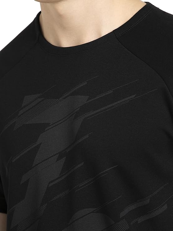 Jockey MV02 Men's Super Combed Cotton Blend Graphic Printed Round Neck Half Sleeve Slim Fit T-Shirt with Stay Fresh Treatment