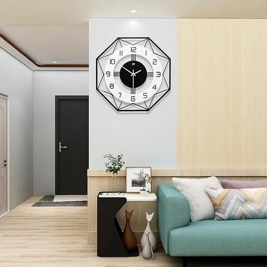 JUJUDA Large Wall Clocks for Living Room Decor Modern Silent Wall Clock for Home House Kitchen Bedroom Decorative Big Wall Clock Non Ticking Battery Operated Quartz for Bathroom Outdoor Indoor 17 in