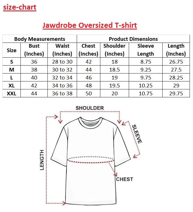 Jawdrobe Cotton Blend Oversized Fit Half Sleeve Printed Round Neck T-Shirt for Women
