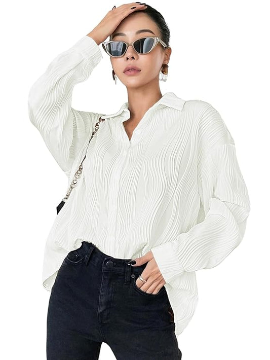 Leriya Fashion Oversized Shirt for Women | Shirt for Women Stylish Western | Long Shirt for Women