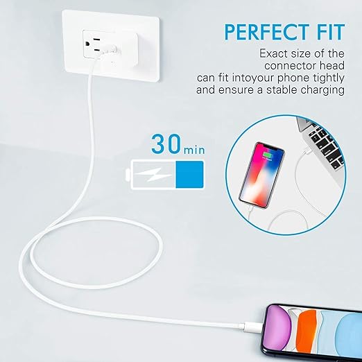 USB C to Lightning-Cable 20W Original [MFi Certified] Fast Charger Cable USB-C Power Delivery Charging Cord Compatible with Apple-iPhone 14/13/12/12 PRO Max/12 Mini/11/11PRO/XS/Max/XR/X/8/8Plus/iPad