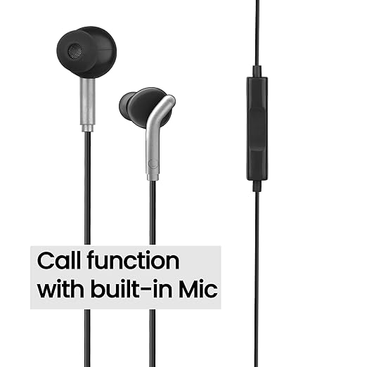 Sony MDR-EX155AP in Ear Wired Headphones with Mic, Hands-Free Call, Tangle Free Cable-Black