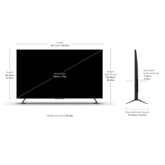 Acer 189 cm (75 inches) M Series 4K Ultra HD Smart QLED Mini LED Google TV AR75UDMGR2885AT (Black)