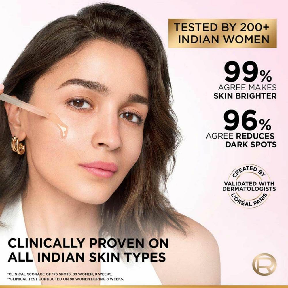 L'Oreal Paris Glycolic Bright 8% [Melasyl + Niacinamide] Face Serum for Brightening Dark Spots 15ml