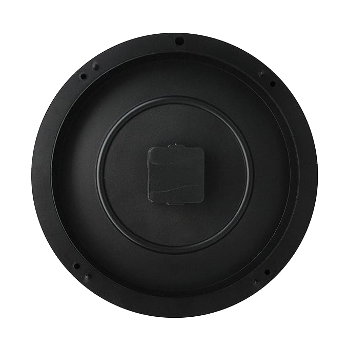 Solimo 12-Inch Plastic&Glass Analog Wall Clock-Victorian Bliss(Silent Movement),Black