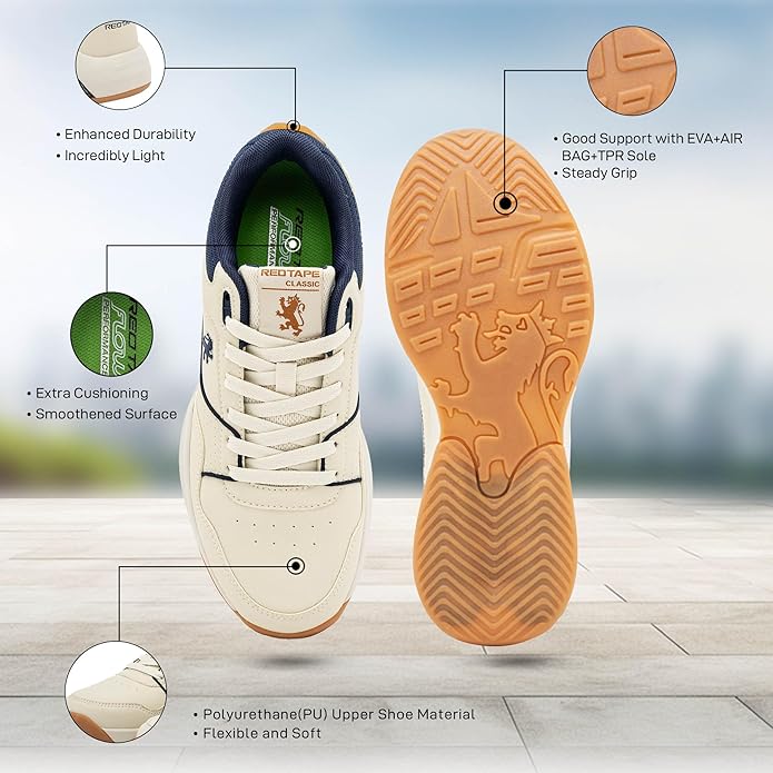 Red Tape Casual Sneaker Shoes for Men | Elegantly Rounded Front, Soothing Insole & Impact-Resistant Comfort